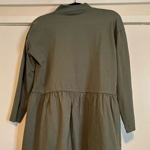 ASOS - Olive Green Long Sleeve Smock Dress